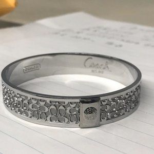 Coach Silver Bangle Bracelet